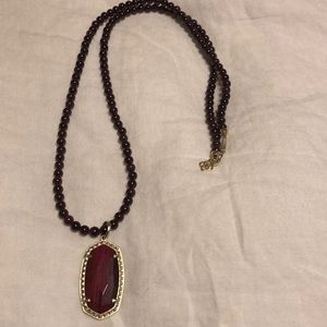 Kendra Scott maroon beaded necklace